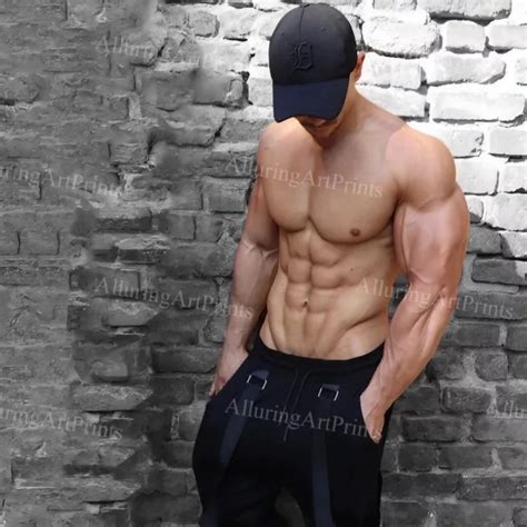 Male Model Print Muscular Handsome Beefcake Shirtless Hunk Hot Man Aa487 560 Picclick