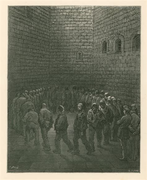 Prisoners In Newgate Prison Exercise Yard By Gustave Dore