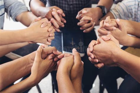 Diverse Hands Holding Hold Hands Circle To Pray For God Each Other