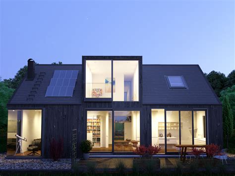 Scandinavian Exterior Design on Behance | Bungalow exterior, House designs exterior, House exterior