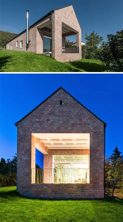 14 Modern Houses Made Of Brick Modern Brick House Brick House Plans