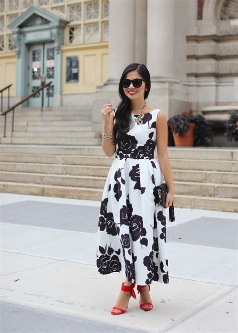 Black And White Floral Dress Skirt The Rules Life