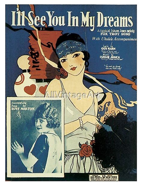 Vintage Sheet Music Songbook Cover I Ll See You In My Dreams 1924 By