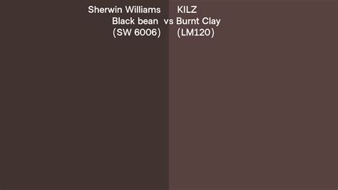Sherwin Williams Black Bean Sw 6006 Vs Kilz Burnt Clay Lm120 Side