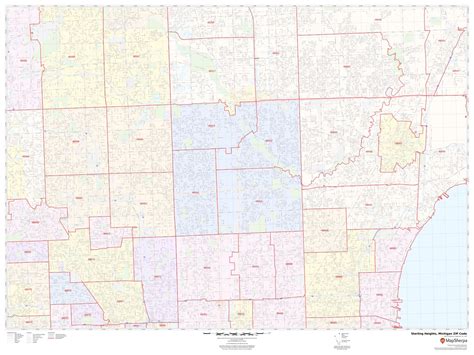 Sterling Heights Michigan Zip Code Map