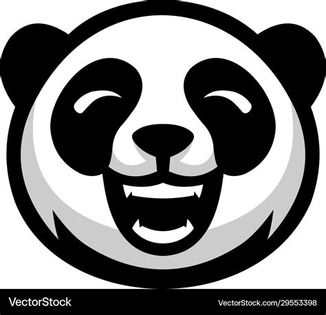 Head Panda Logo Design Royalty Free Vector Image