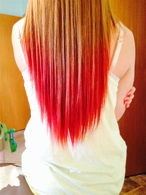 20 Red And Blonde Dip Dye Fashion Style