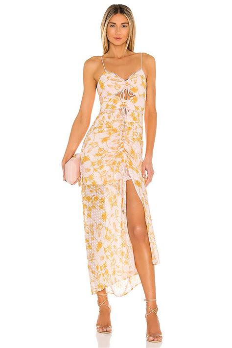 Significant Other Angelina Dress In Pineapple Palm Revolve