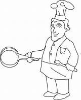 Chef Clipart Line Cook Coloring Clip Sweetclipart Webstockreview sketch template