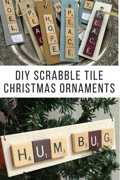 How To Make Scrabble Tile Christmas Ornaments An Easy Upcycled
