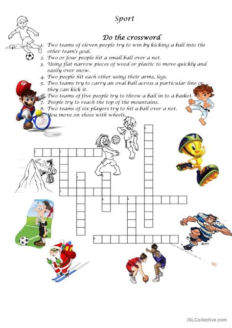 Sport Crossword Crossword English Esl Worksheets Pdf And Doc