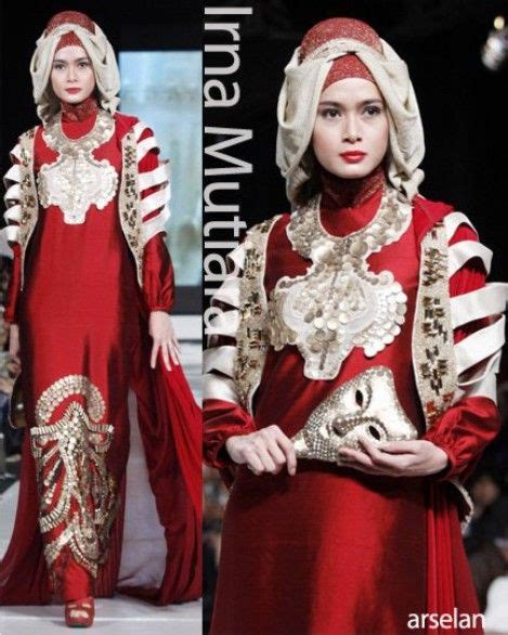 glam red irna la perle moslem fashion simple wedding gowns islamic fashion