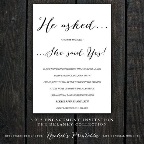Printable Engagement Party Invitation By Rachelsprintables Printable