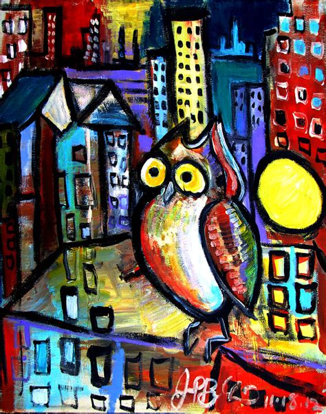 Night Owl Painting By Jon Baldwin Art Fine Art America