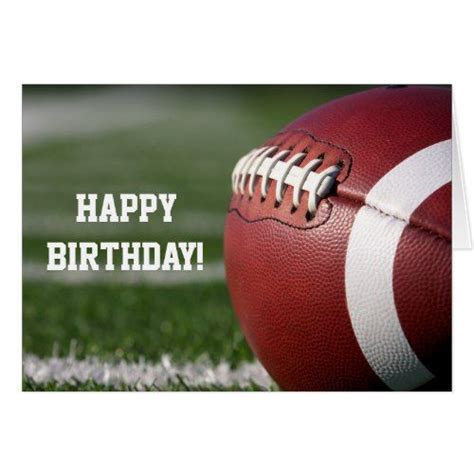 Custom Football Happy Birthday Greeting Card Happy Birthday Wishes