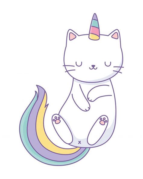 Gato Unicornio Colorir Dibujo De Nube Unicornio