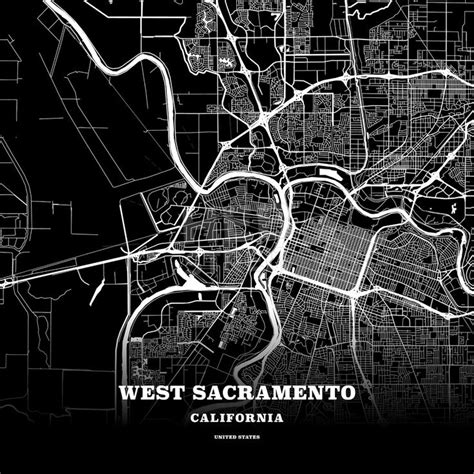 West Sacramento California Usa Map West Sacramento Map Poster