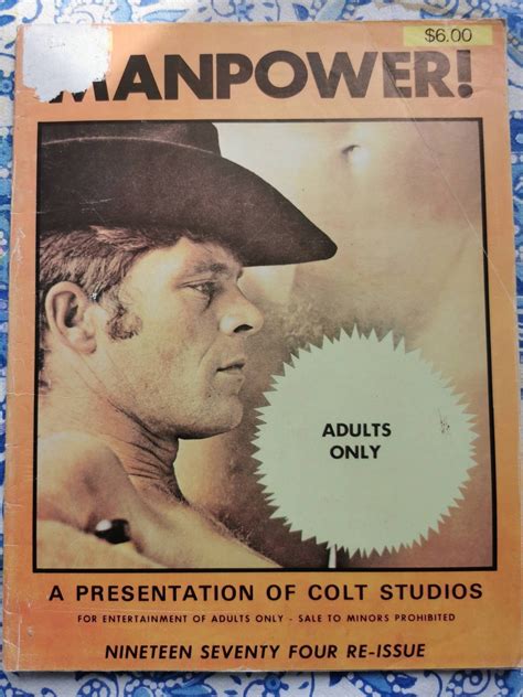 Manpower Magazine Colt Studios 1974 Re Issue New York Usa Etsy