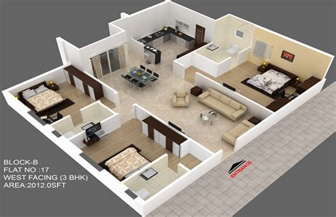 2 Bhk Home Design Plans Indian Style 3d Best Design Idea