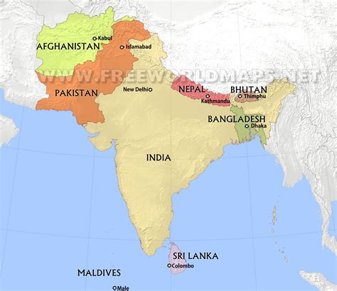 Map South Asia