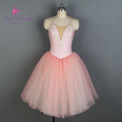 New Camisole Pale Pink Color Long Romantic Ballet Tutu Girl And Women