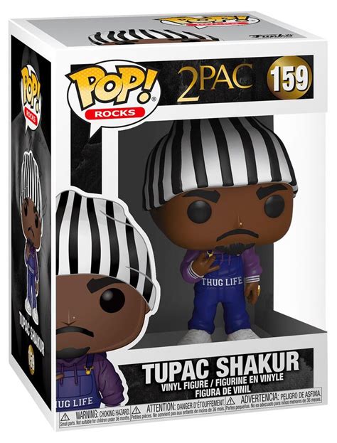 Funko Pop Rocks 2pac 159 Tupac Shakur In Overalls New Mint