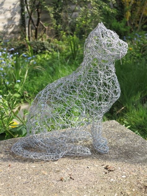 Wire Cat Sculptures Di Spalding Scenic Artist