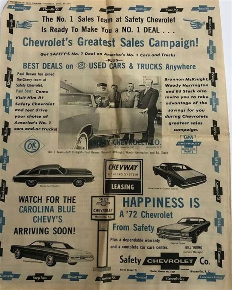 1972 Chevy Ad Automobile Advertising Car Ads Muscle Car Ads
