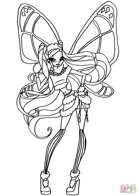 Winx Club Stella Coloring Pages Coloring Pages