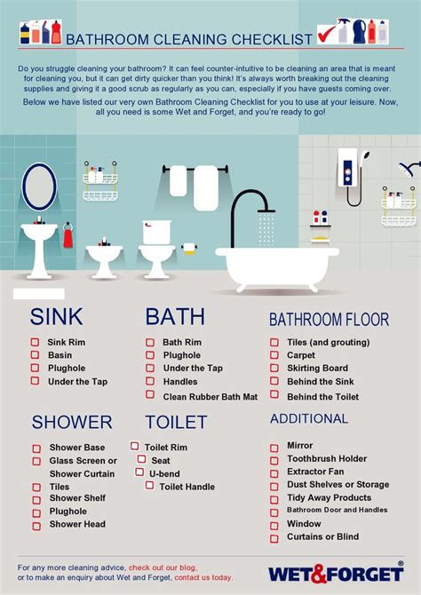 Bathroom Cleaning Checklist Bathroom Cleaning Cleaning Checklist