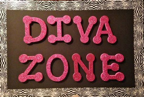 Handmade Diva Zone Sign Standard 14poster Board Used Party Items