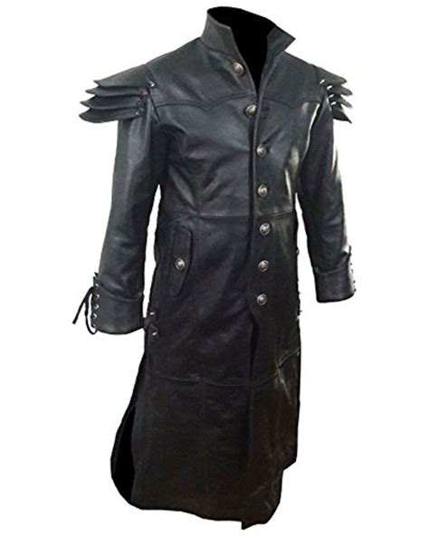 Mens Black Gothic Trench Coat Tradingbasis