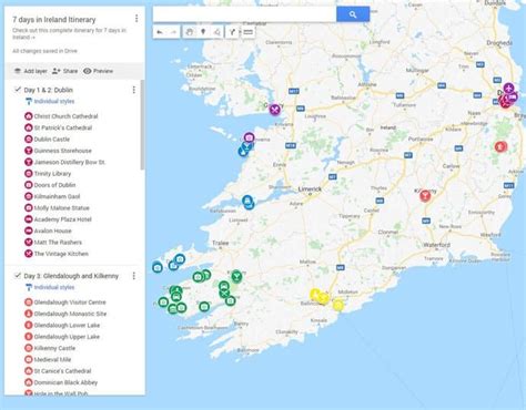 Ultimate 7 Day Ireland Itinerary Your Remarkable Road Trip Maps N