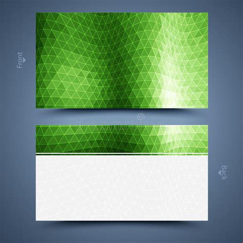 green business card template abstract background stock vector