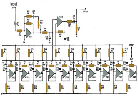 10 Band Graphic Equalizer Circuit For Home Theater Applications