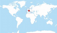 Where is France located on the World map?