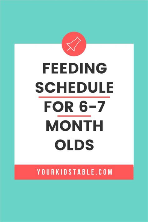 It's important to feed your baby a variety of healthy foods at the proper time. The Best 6 and 7 Month Old Feeding Schedule - So Easy to ...