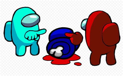 Hd Cyan And Red Among Us Characters Who Killed Blue Png Citypng