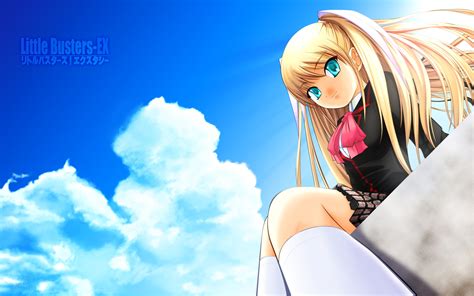 Fondos De Pantalla Rubia Anime Cielo Azul Ropa Pequeños Tontos