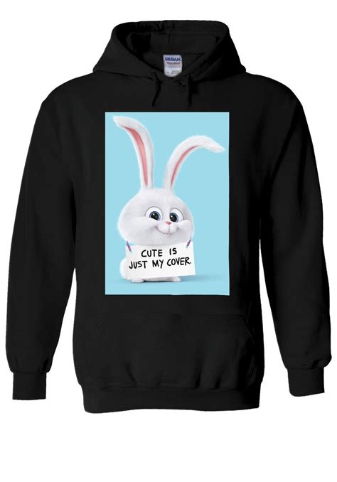 Cute Is Just My Cover Funny Rabbit Hoodie Newgraphictees