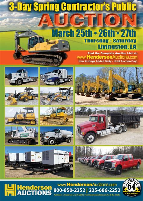 3 Day Spring Contractor´s Public Auctions March 25th 26th 27th