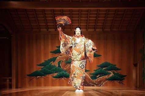 Visit Japan Noh Traditional Masked Dance Drama Performer Photo By