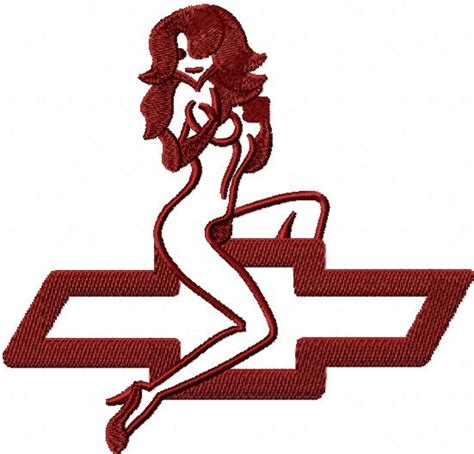 Chevrolet Lady Logo Embroidery Design Lady Logo Embroidery Designs