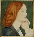 Portrait of Elizabeth Siddal, in profile, 1854, 16×18 cm by Dante ...