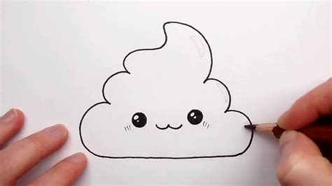 How To Draw A Cute Poop Emoji Step By Step Cute And Easy Youtube