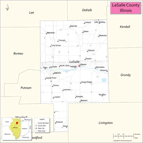 Lasalle County Map Illinois Where Is Located Cities Population