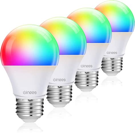 Winees Wifi Smart Bulbs E27 Led Rgb Colour Changing Light Dimmable