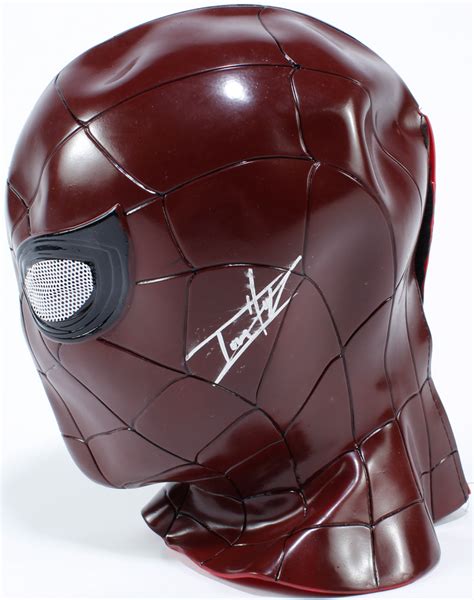 Tom holland w/ spiderman mask. Tom Holland Signed "Spider-Man" Mask (Beckett COA ...
