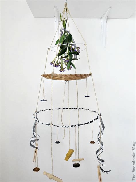 How To Make A Unique Mobile With Wire Hangers The Boondocks Blog