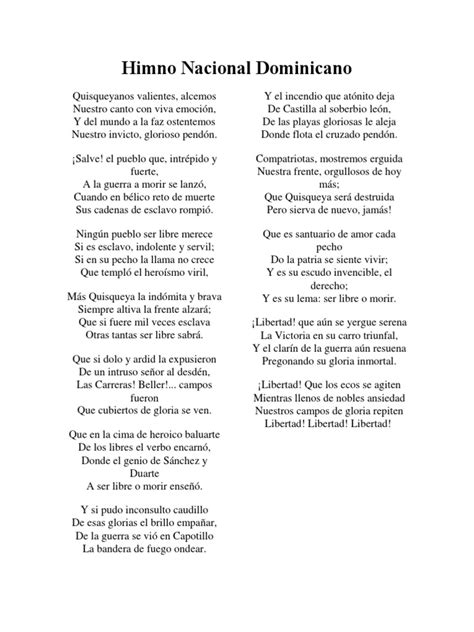 himno nacional dominicano pdf